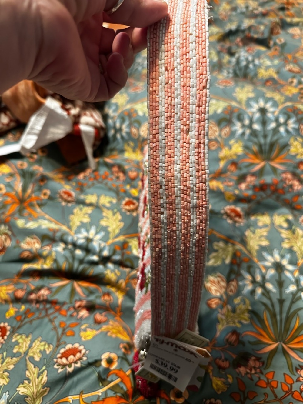 Pink & Red Beaded Cherry Shoulder Bag - Picture 3 of 9
